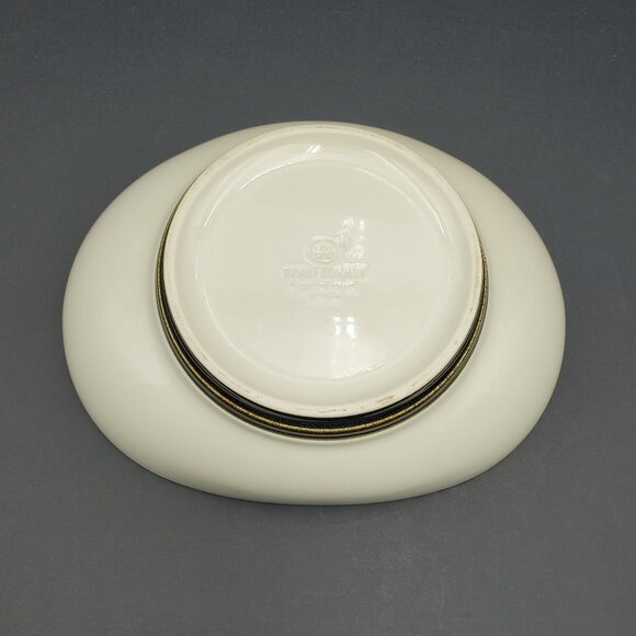 Pfaltzgraff Canyon Ridge Oval Serving Bowl Tan Pedestal Vegetable Serving Bowl - Picture 4 of 8